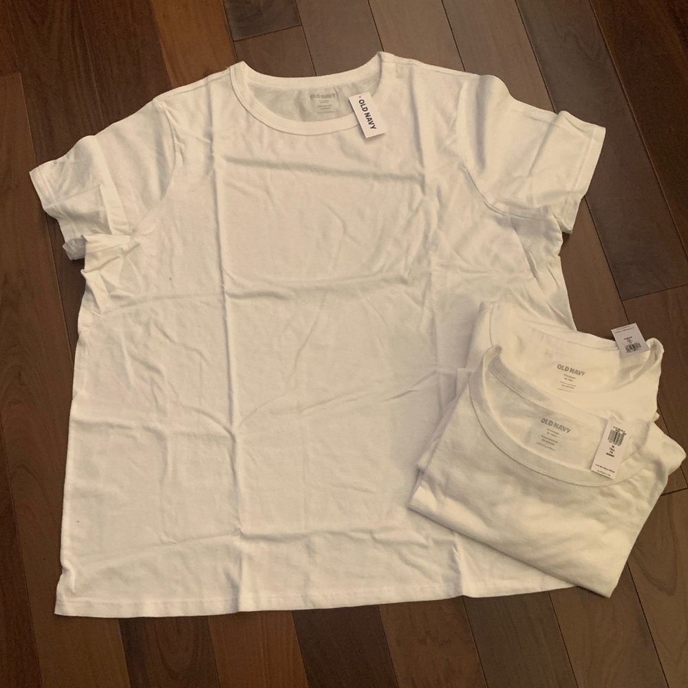 Bundle of 3 “Everywhere” Crew Neck T-Shirts Old Navy White, XL Tall